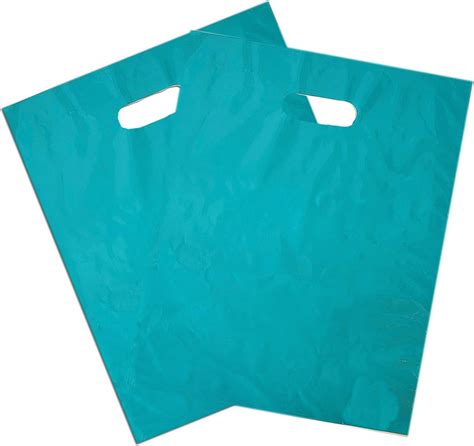 teal plastic bags